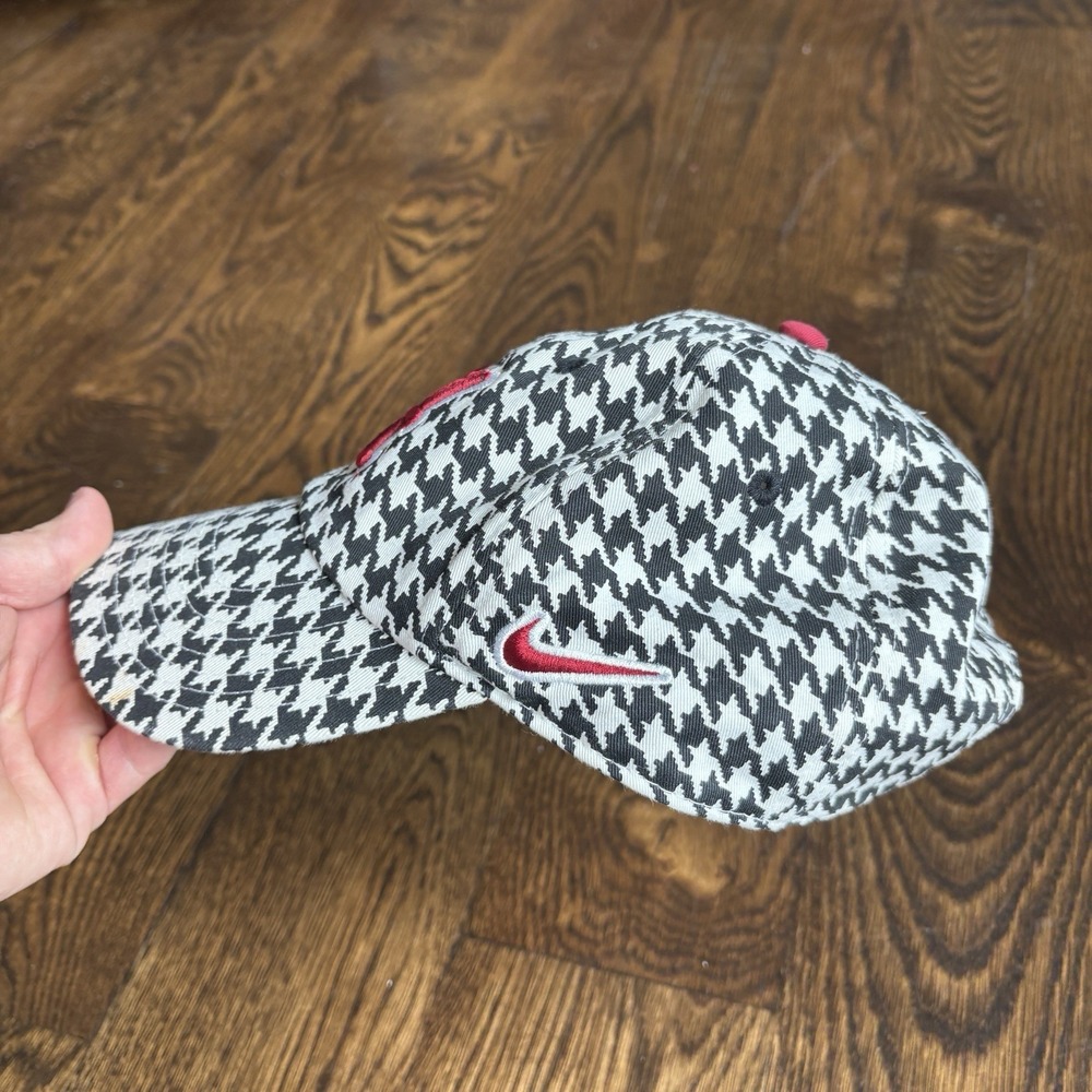 Nike Team Alabama Crimson Tide Houndstooth Strapback Cap Unisex One Size - Picture 3 of 12